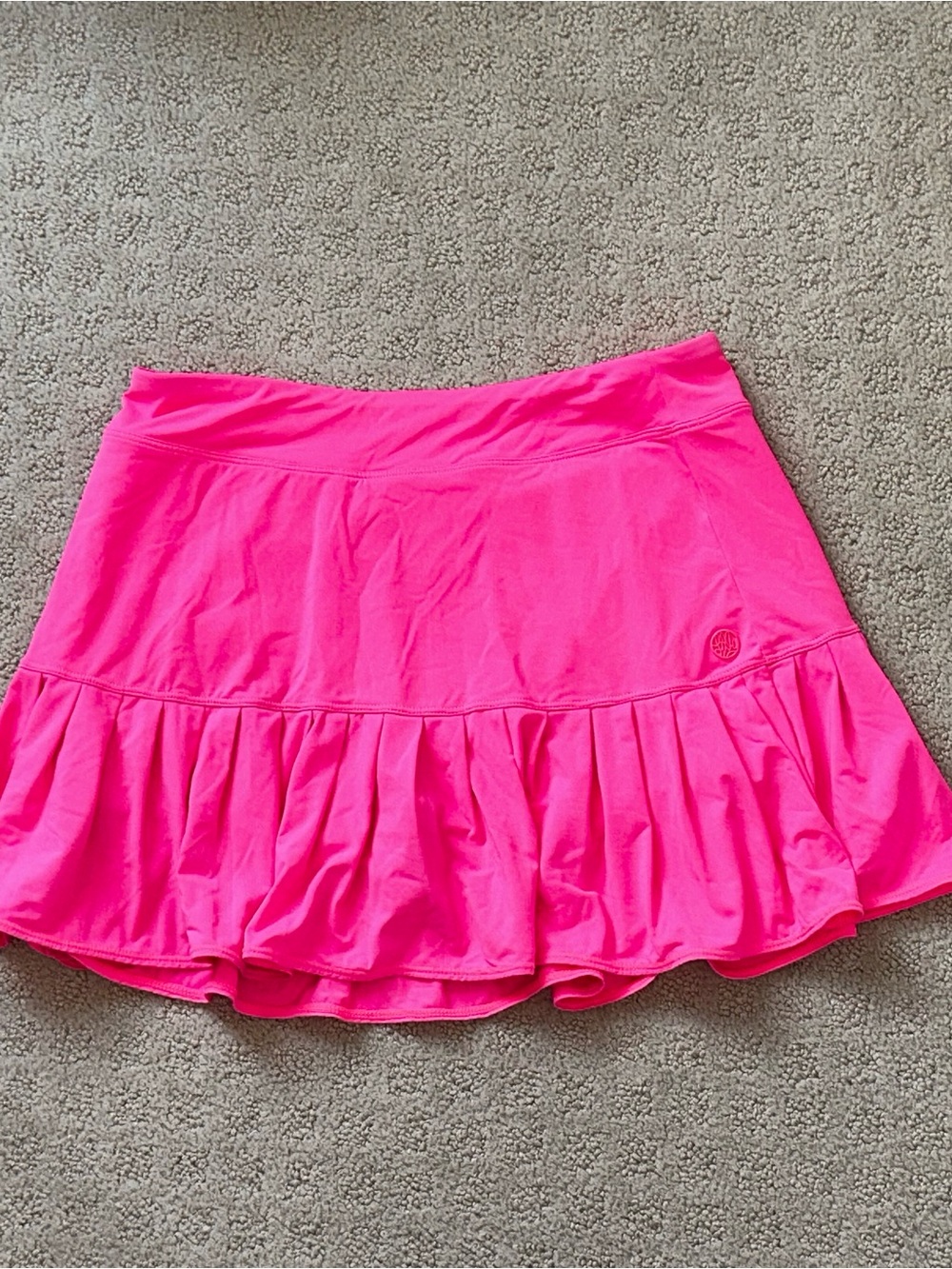 Lilly Pulitzer Luxletic Neon Hot Pink Ruffle Athletic Skort